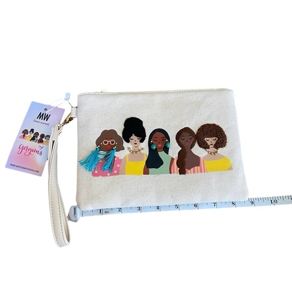 Most Wanted Cream Wristlet - Picture 2 of 5